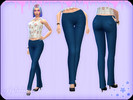 Sims 4 — Astro | [NARI] Female Denim Jeans by xAstrology — [Nari Denim Jeans] [Hand painted jeans for your Sims for all