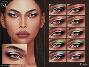 Sims 4 — Eyeshadow #CC09 by Docie — - Custom thumbnail - 10 color options - HQ texture - Compatible with HQ Mod
