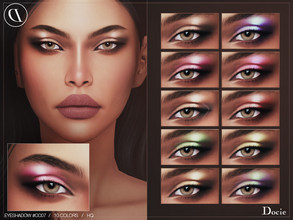 Sims 4 — Eyeshadow #CC07 by Docie — - Custom thumbnail - 10 color options - HQ texture - Compatible with HQ Mod