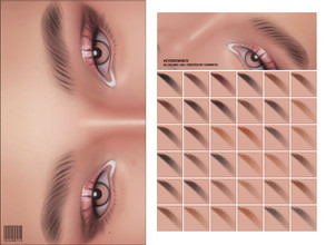 Sims 4 — Eyebrows | N72 by cosimetic — - Female/Male - 45 Swatches - Custom thumbnail Enjoy!