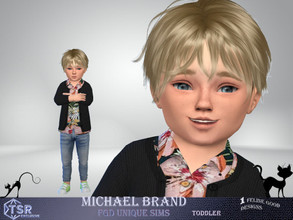 Sims 4 — Michael Brand by Merit_Selket — Toddler Michael is a independent little rascal Michael Brand Toddler Indpendent