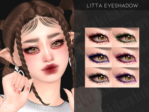 Sims 4 — Litta Eyeshadow by Kikuruacchi — - It is suitable for Female and Male. ( Teen to Elder ) - 6 swatches - HQ