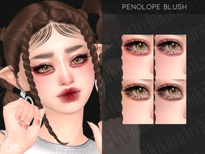 Sims 4 — Penolope Blush by Kikuruacchi — - It is suitable for Female and Male. ( Teen to Elder ) - 4 swatches - HQ