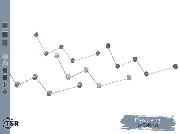 Sims 4 — Faye Living. Wall Decor by soloriya — Modern wall decor. Part of Faye Living set. 3 color variations. Category: