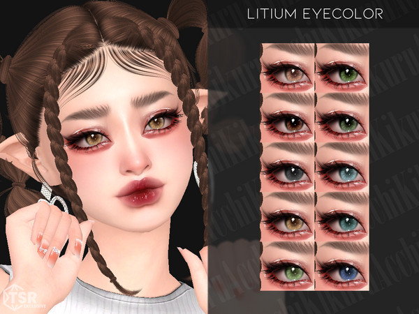 Sims 4 — Litium Eyecolor by Kikuruacchi — - It is suitable for Female and Male. ( Toddler to Elder ) - 10 swatches - Face