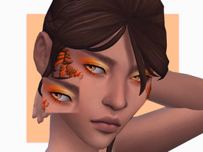 Sims 4 — Fire Element Eyeshadow by Sagittariah — base game compatible 5 swatches properly tagged enabled for all occults