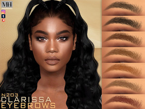 Sims 4 — Clarissa Eyebrows N203 by MagicHand — Soft arch eyebrows in 13 colors - HQ Compatible. Preview - CAS thumbnail