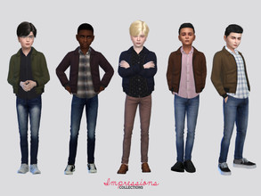Sims 4 — Hanson ButtonUp Jacket Boys by McLayneSims — TSR EXCLUSIVE Standalone item 8 Swatches MESH by Me NO RECOLORING
