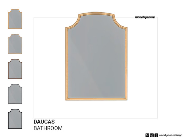 Sims 4 — Daucas Wall Mirror by wondymoon — Daucas Bathroom Wall Mirror Wondymoon Sims 4 Creations | 2023