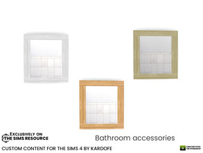 Sims 4 — kardofe_Bathroom accessories_Mirror by kardofe — Wall mirror for the bathroom. In three colour options