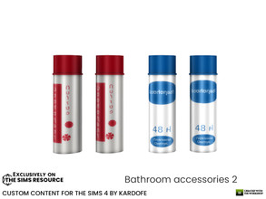 Sims 4 — kardofe_Bathroom accessories_Deodorant by kardofe — Set of two spray deodorant bottles In two different options