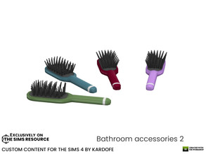 Sims 4 — kardofe_Bathroom accessories_Hairbrush by kardofe — Hairbrush, decorative in four colour options