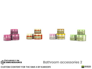 Sims 4 — kardofe_Bathroom accessories_Moisturising creams by kardofe — Set of three decorative body cream boxes In four