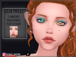 Sims 4 — Lilia Moles by Reevaly — 2 Swatches. Teen to Elder. Male and Female. Base Game compatible. Please do not