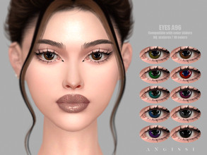 Sims 4 — EYES A96 by ANGISSI — PREVIEWS MADE USING HQ MOD *Facepaint category *10 colors *Sliders compatible *HQ mod