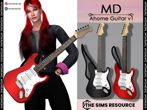 Sims 4 — Ahome Guitar v1 for Women by Mydarling20 — new mesh base game compatible all lods all maps 8 colors This cc is