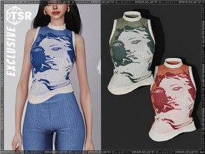 Sims 4 — Tammy knit collar tank RD4 by sadgirlsclub — / TSR exclusive / new original mesh / 14 swatches / all LODs /