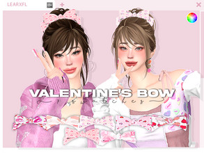 Sims 4 — Valentine's Bow  by Learxfl — Learxfl's Custom / Recolor MESH REQUIRED ! GO TO REQUIRED ITEM TAB. Valentine's