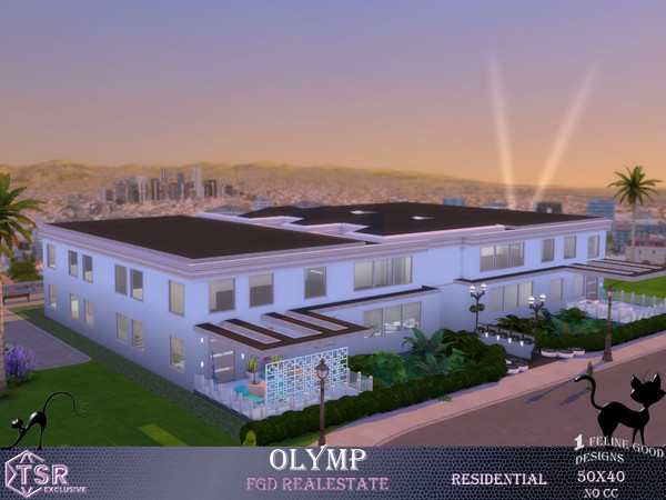 Sims 4 — Olymp by Merit_Selket — Olymp Apartments in Del Sol Valley, a modern Building with 2 big apartments, one fully