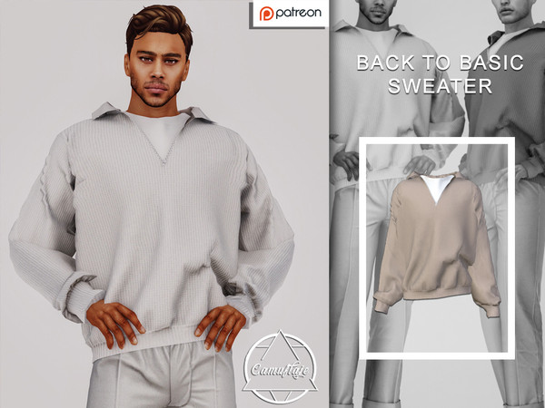 Sims 4 — [PATREON] Back to Basic Set - Sweater *Early Acces* by Camuflaje — * New mesh * Compatible with the base game *