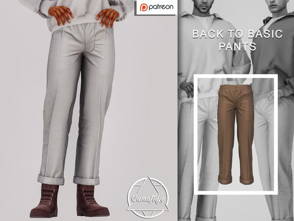 Sims 4 — [PATREON] Back to Basic Set - Pants *Early Acces* by Camuflaje — * New mesh * Compatible with the base game * HQ