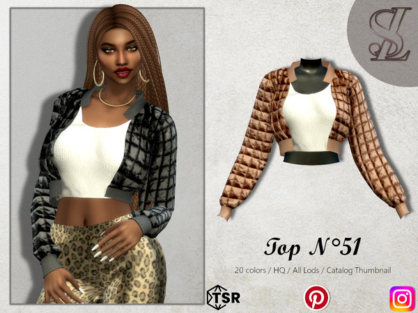 Sims 4 — Top 51 by Mona — -New mesh- -20 swatches- -Teen to elder- -All Maps- -All Lods- -HQ- -Catalog Thumbnail-