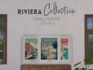 Sims 4 — Riviera Framed Travel Poster - Table Art Set 1 by Hferguso — Set of 6 Framed Travel Posters. Can be placed on