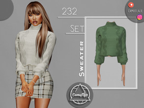 Sims 4 — SET 232 - Sweater by Camuflaje — Fashion trendy cute set that includes a sweater & skirt ** Part of a set **