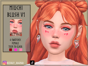 Sims 4 — Miuchi Blush V1 by Reevaly — 4 Swatches. Teen to Elder. Female. Base Game compatible. Please do not reupload.