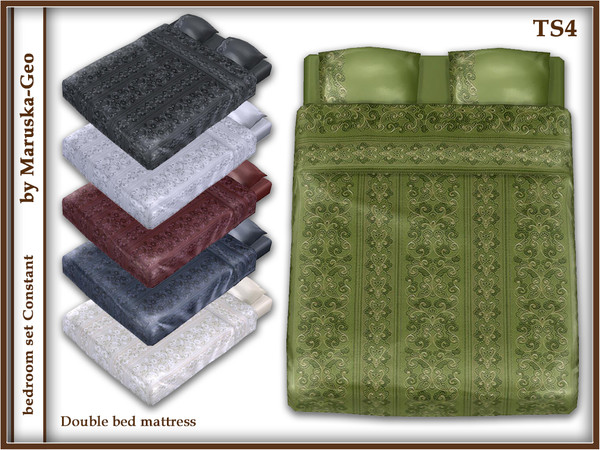 Sims 4 — [bedroom Constant] double bed mattress by Maruska-Geo — double bed mattress 6 colors