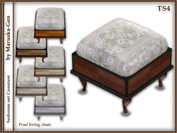 Sims 4 — [bedroom Constant] pouf living chair by Maruska-Geo — pouf living chair 6 colors