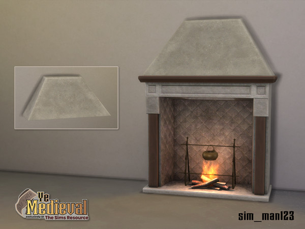 Sims 4 — Margaery Fireplace Cap - Medium Height by sim_man123 — A stone cap of sorts, intended to be placed over the
