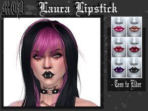 Sims 4 — Laura Lipstick by MaruChanBe2 — Cute vampire doll inspired lipstick for your cuties <3