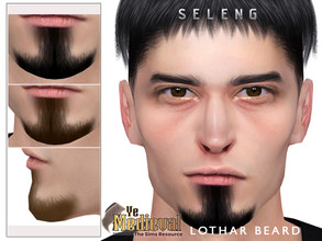 Sims 4 — YeMedieval Lothar Beard by Seleng — HQ compatible beard with 21 colours, available for Teen to Elder.