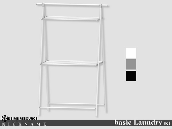 Sims 4 — basic Laundry set_clothes drying rack empty (obj) by NICKNAME_sims4 — basic Laundry set 15 package files. basic