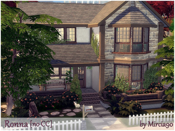 Sims 4 — Ronna by Mircia90 — A cozy house in the style of an old tenement house. It has 3 bedrooms and 2 bathrooms. Lot