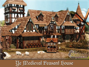 Sims 4 — Ye Medieval Peasant House by MychQQQ — Lot: 50x40 Value: $ 80,556 Lot Type: Residential House Contains: - 3