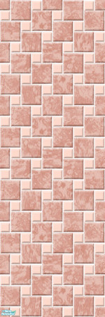 Sims 2 — Studio K Marble Splash - Blush by StudioKhagerks — Studio K signature color marble tile and small solid tile in