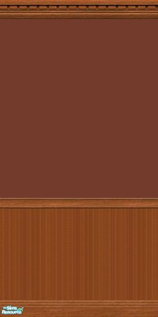 Sims 2 — Forbidden Fruit Walls: Medium Wood - Brick Half by becboobear — Made to match the Forbidden Fruit Counters by