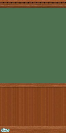 Sims 2 — Forbidden Fruit Walls: Medium Wood - Jade Half by becboobear — Made to match the Forbidden Fruit Counters by