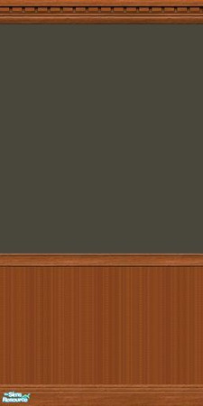 Sims 2 — Forbidden Fruit Walls: Medium Wood - Charcoal Half by becboobear — Made to match the Forbidden Fruit Counters by