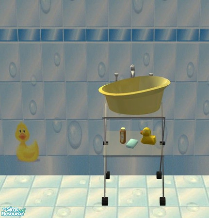 Sims 2 — Just Ducky Nursery - Tub by Riverwillows — A cute nursery complete with bath alcove, with a rubber ducky theme.