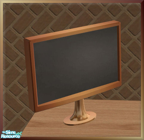 Sims 2 — NK Ankara LR Brown - TV by MoMama — A small modern TV in a shiny bronze.