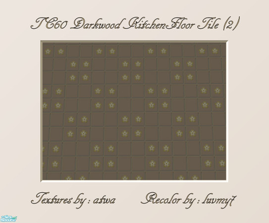 Sims 2 — TC60 Darkwood Kitchen Set - Tile (1) by luvmy7 — A very nice floor tile. Recolored using atwa\'s wonderful