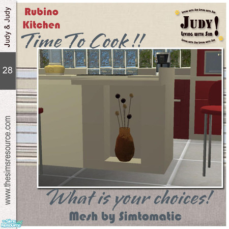 Sims 2 — Judy Rubino Kitchen - Island Link West by judyhugsnoopy — Recolor of Simtomatic Simple Kitchen Set. You must