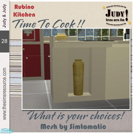 Sims 2 — Judy Rubino Kitchen - Island Link East by judyhugsnoopy — Recolor of Simtomatic Simple Kitchen Set. You must