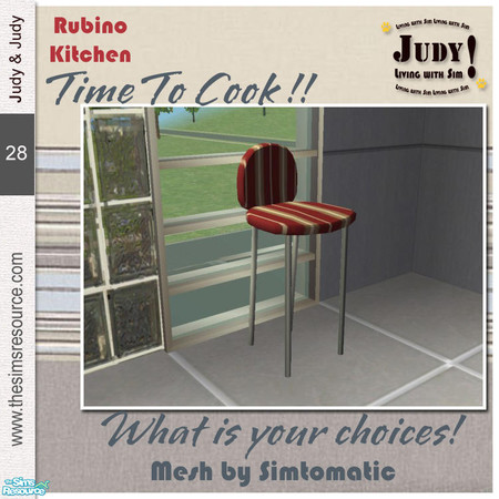 Sims 2 — Judy Rubino Kitchen - Island Stool 2 by judyhugsnoopy — Recolor of Simtomatic Simple Kitchen Set. You must need