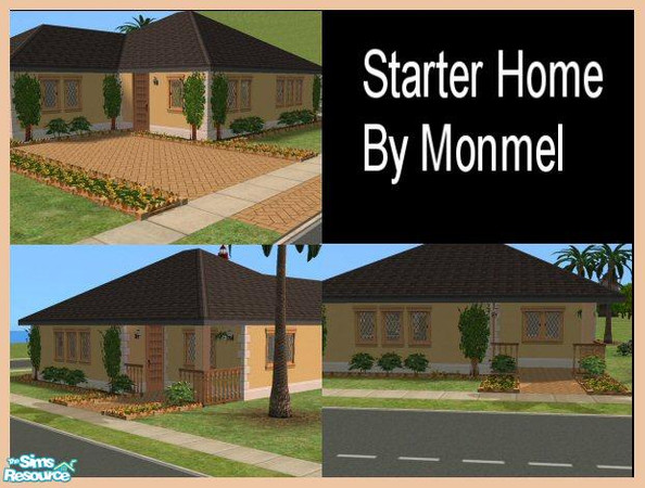 Sims 2 — Spanich Starter by monmel — Fully furnished starter home w/2 bedroom and 1 bath. Only Maxis content.
