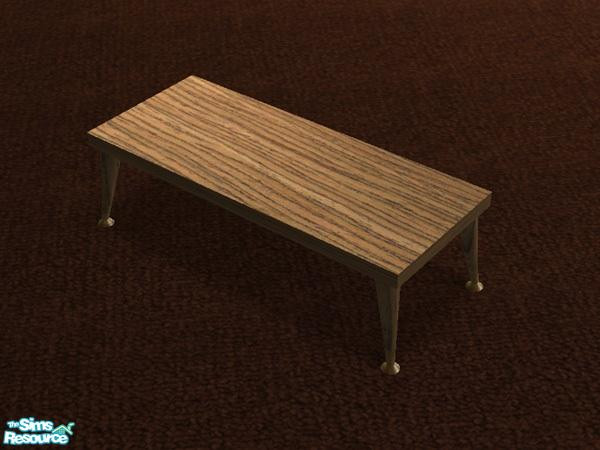 Sims 2 — Jari Living Room - coffee table by alexpilgrim68 — Kitsch sixties coffee table in exotic Jari wood. 