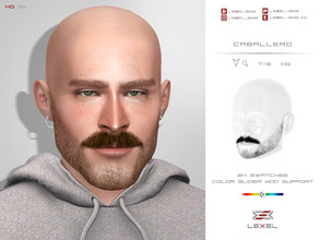 Sims 4 — Caballero (Facial hair) by LEXEL_s — - 24 swatches - Teen trough elder - Male & T-male sims - HQ +